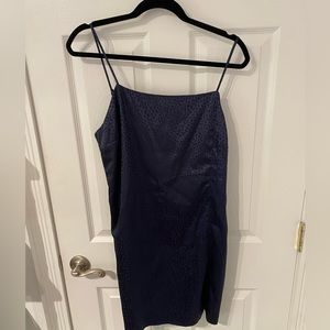Sophie Rue Navy Blue Leopard Print Dress Size Large